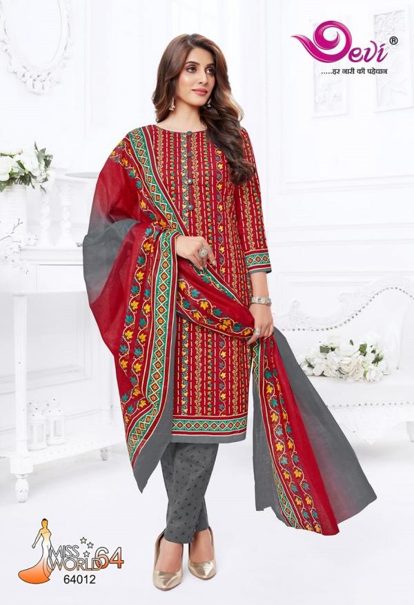 Devi Miss World Vol-64 Cambric Cotton Designer Dress Material